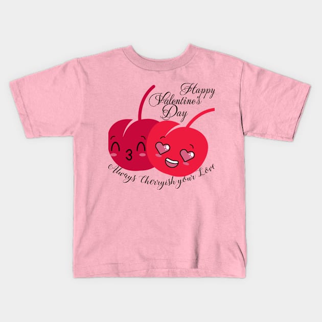 Cherries in love 🍒 Kids T-Shirt by RoseaneClare 